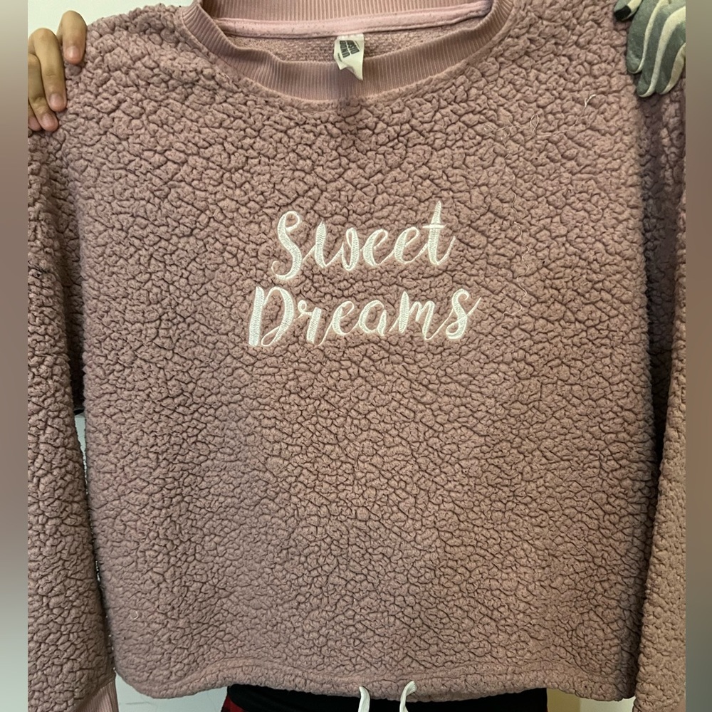 Women’s pink fluffy pyjama top